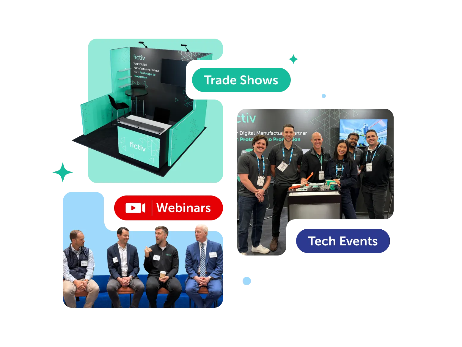 Trade shows Webinars and Tech Events